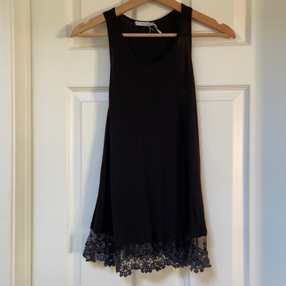 Black Tank with Detailed Trim